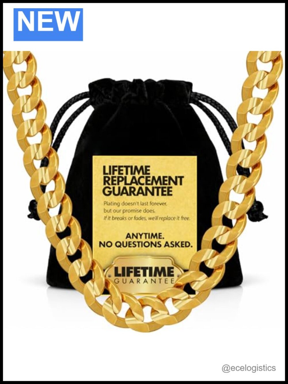 Gold Plated Cuban Link Chain Necklace 6mm Miami Lobster Clasp